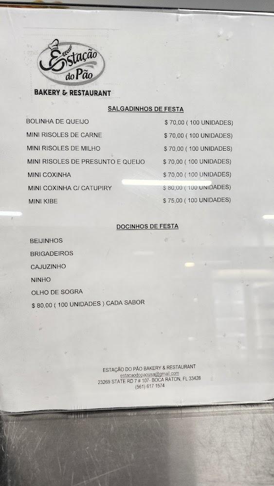 Estação do Pão Bakery & Restaurant Menu image 2